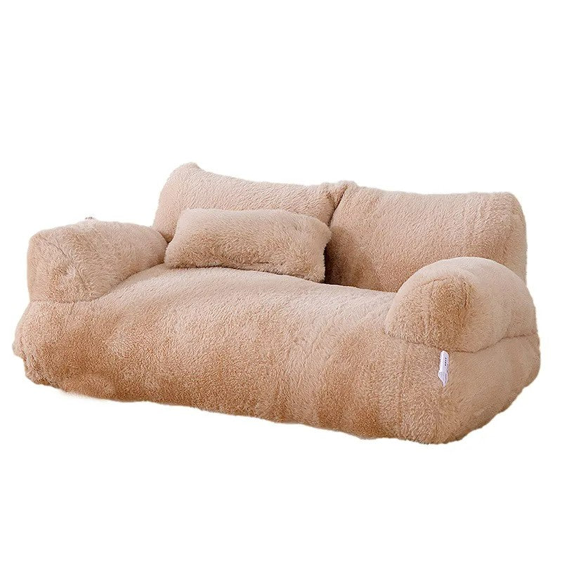 Plush Sofa Pet Bed for Cats and Small Dogs