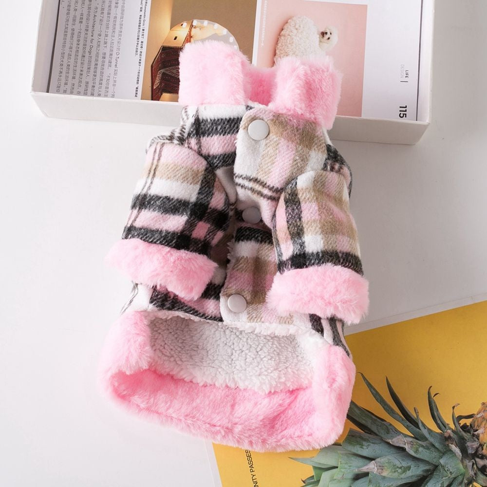 Plaid Winter Coat for Pets